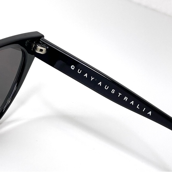 QUAY AUSTRALIA Run Away NEW Black Cat Eye Sunglasses NEW